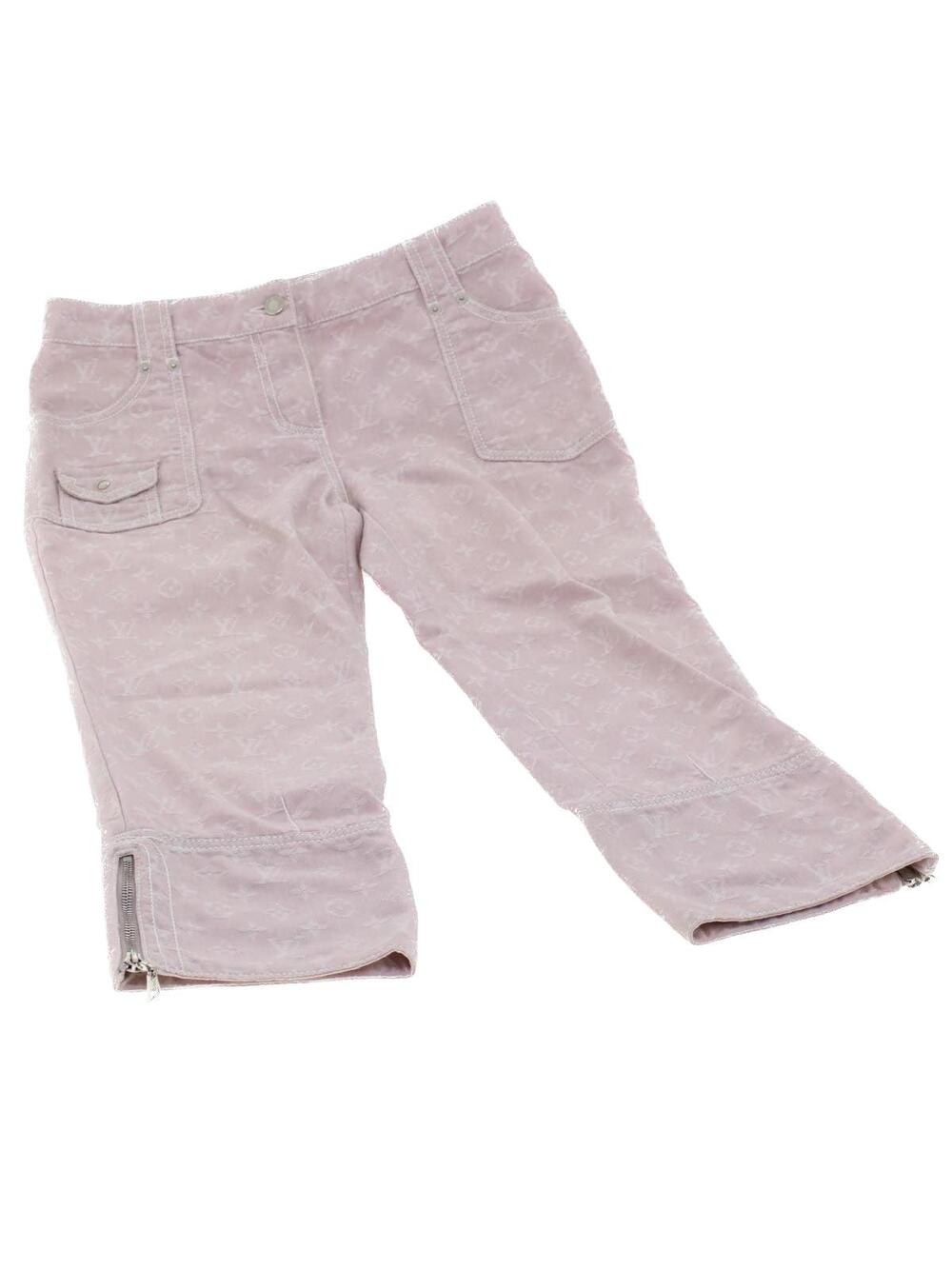 Louis Vuitton Denim Capri Pants 38 Pink #344074L79B